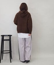 ZMLAE34150 al'aise modulation(アレーズモジュレーション) サイドラインワイドイージーパンツ ベージュ