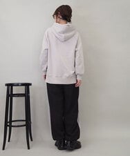 ZMLAE34150 al'aise modulation(アレーズモジュレーション) サイドラインワイドイージーパンツ ダークグレー