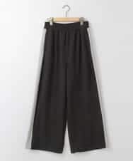 ZMLAE34150 al'aise modulation(アレーズモジュレーション) サイドラインワイドイージーパンツ ダークグレー