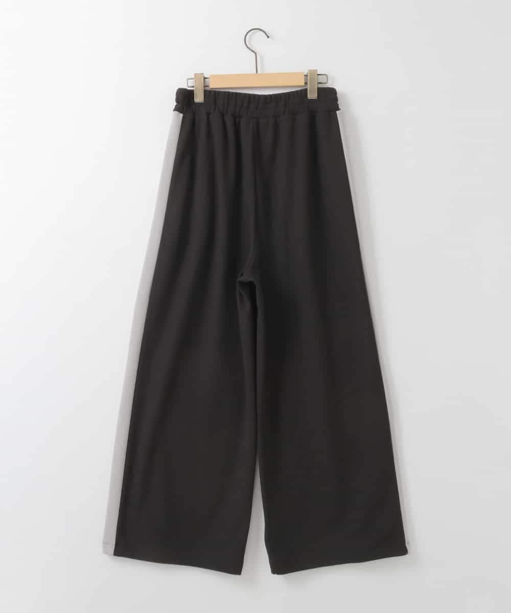 ZMLAE34150 al'aise modulation(アレーズモジュレーション) サイドラインワイドイージーパンツ ダークグレー