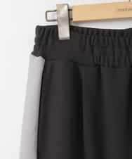 ZMLAE34150 al'aise modulation(アレーズモジュレーション) サイドラインワイドイージーパンツ ダークグレー