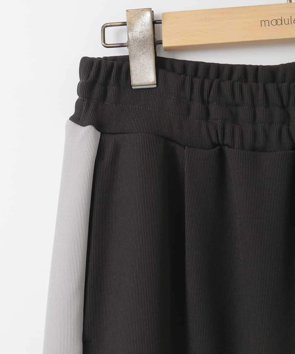 ZMLAE34150 al'aise modulation(アレーズモジュレーション) サイドラインワイドイージーパンツ ダークグレー