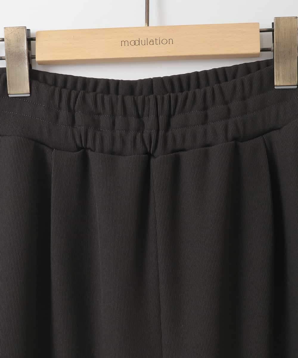 ZMLAE34150 al'aise modulation(アレーズモジュレーション) サイドラインワイドイージーパンツ ダークグレー