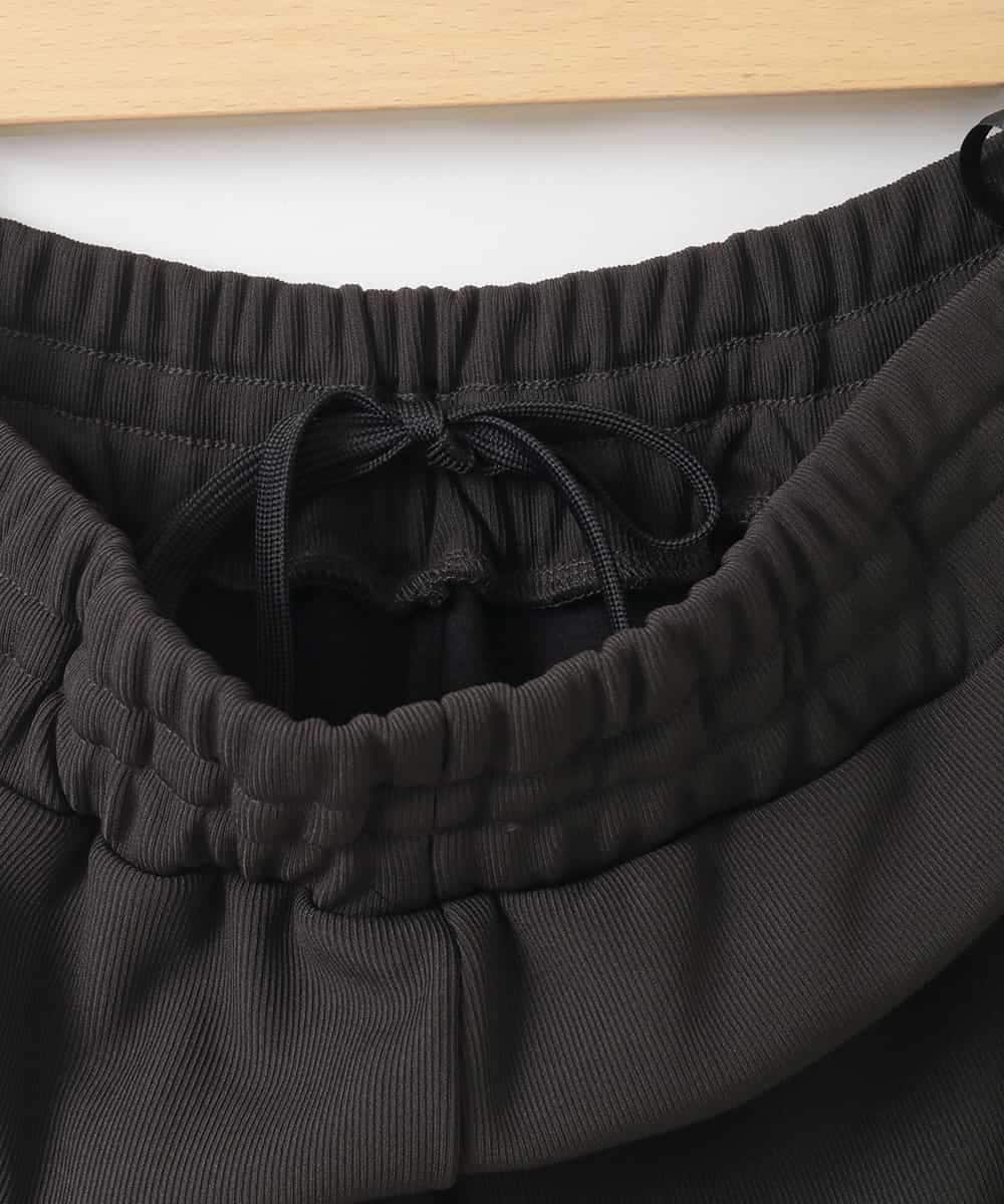 ZMLAE34150 al'aise modulation(アレーズモジュレーション) サイドラインワイドイージーパンツ ダークグレー