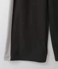 ZMLAE34150 al'aise modulation(アレーズモジュレーション) サイドラインワイドイージーパンツ ダークグレー