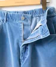 ZMLAE36190 al'aise modulation(アレーズモジュレーション) デニムカラーワークデザインパンツ ライトブルー