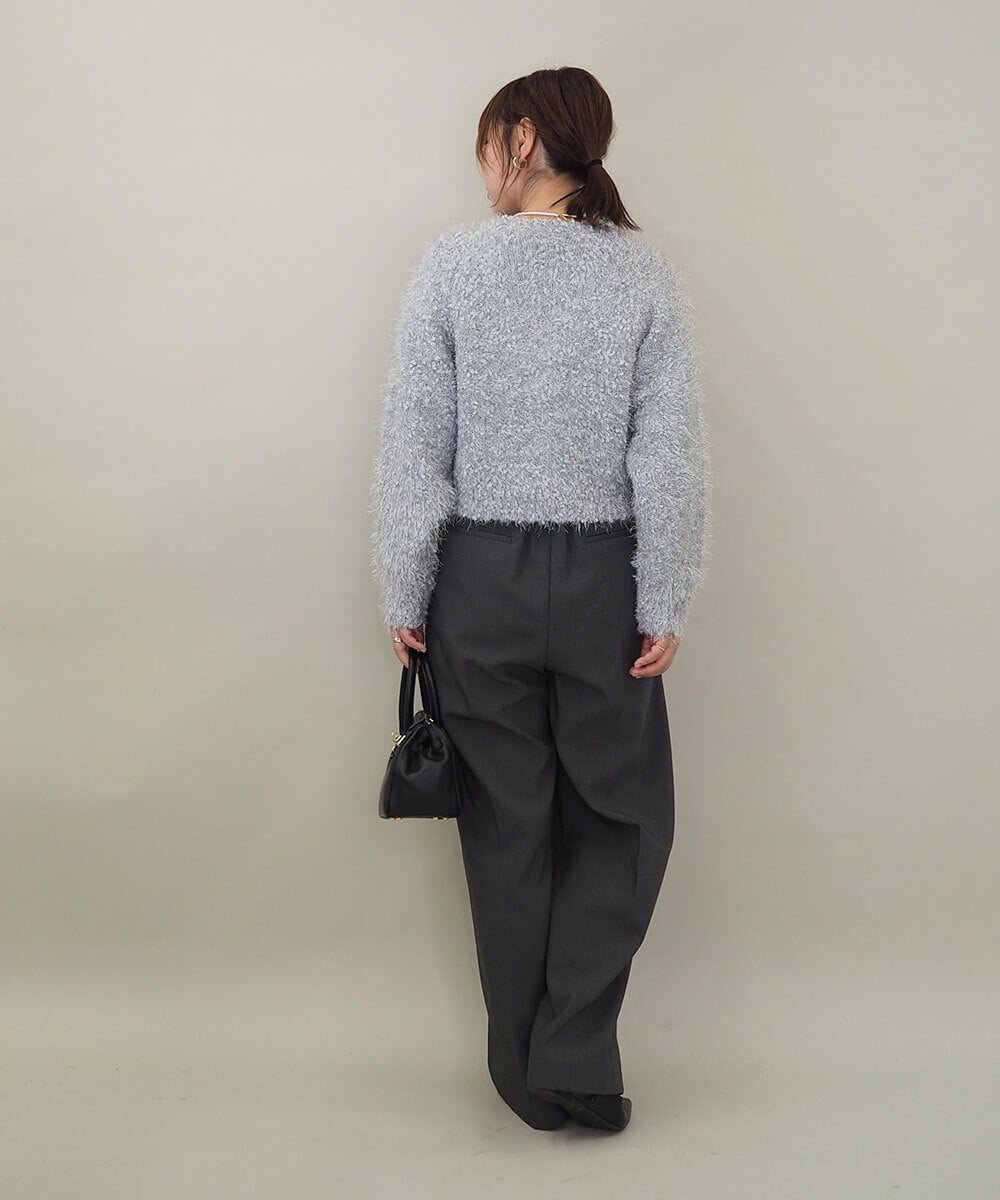 ZMLAE37150 al'aise modulation(アレーズモジュレーション) ツータックウエストデザインパンツ ダークグレー