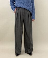 ZMLAE37150 al'aise modulation(アレーズモジュレーション) ツータックウエストデザインパンツ ダークグレー