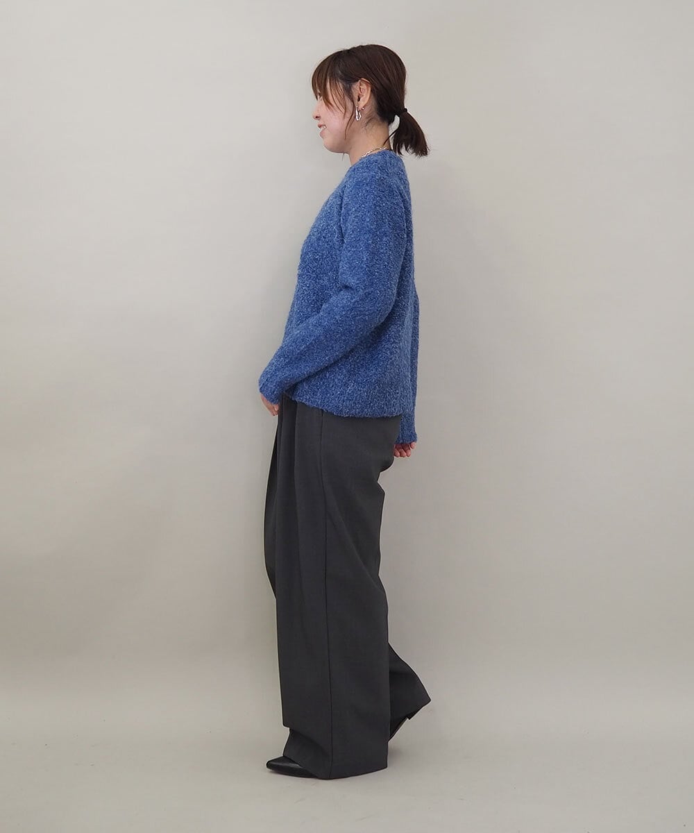 ZMLAE37150 al'aise modulation(アレーズモジュレーション) ツータックウエストデザインパンツ ダークグレー