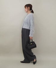 ZMLAE37150 al'aise modulation(アレーズモジュレーション) ツータックウエストデザインパンツ ダークグレー