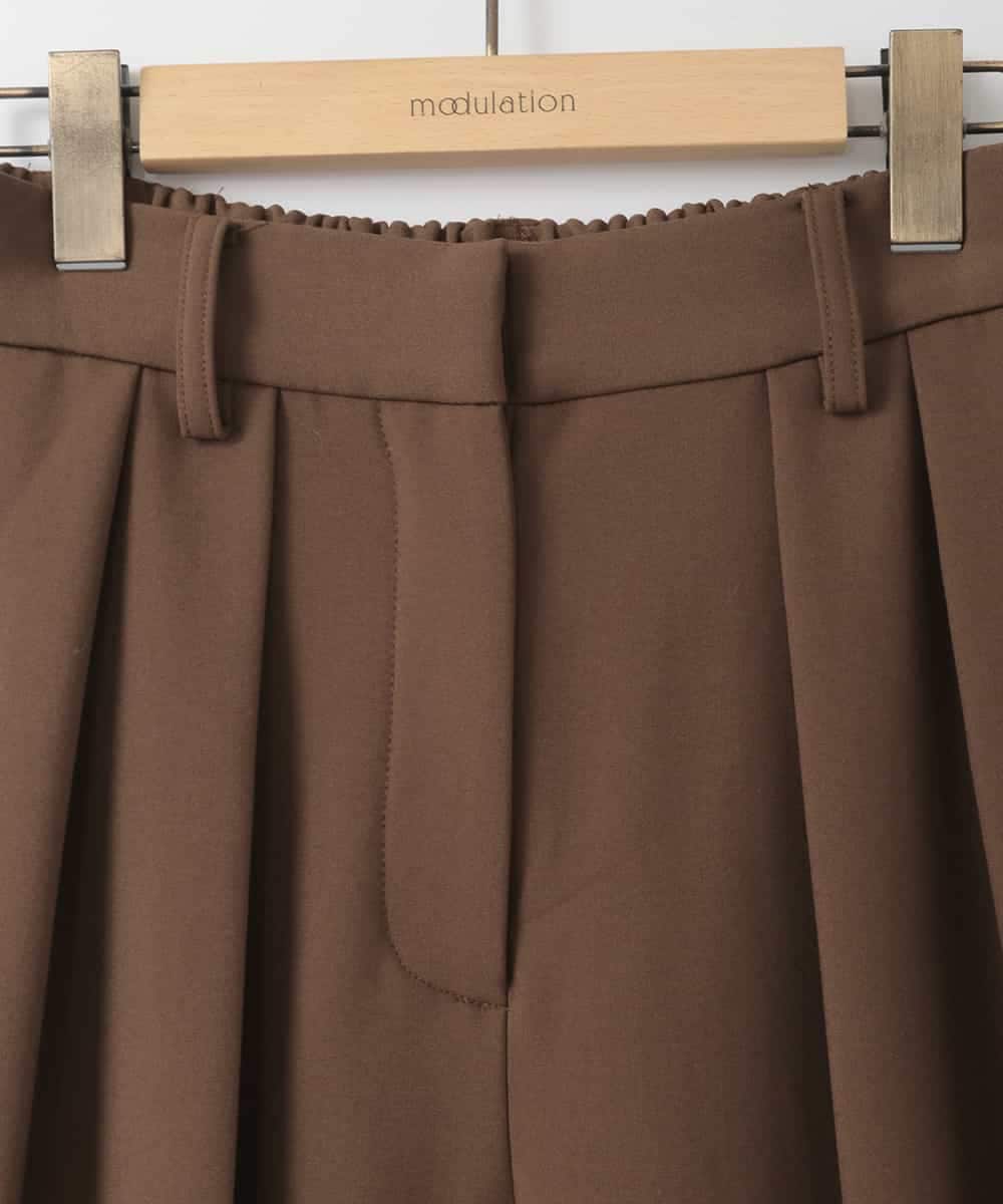 ZMLAE37150 al'aise modulation(アレーズモジュレーション) ツータックウエストデザインパンツ ベージュ