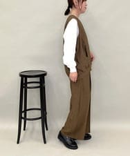 ZMLAE38160 al'aise modulation(アレーズモジュレーション) 【セットアップ対応】ツータックデザインワイドパンツ ブラウン