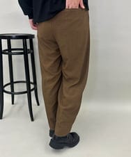 ZMLAE38160 al'aise modulation(アレーズモジュレーション) 【セットアップ対応】ツータックデザインワイドパンツ ブラウン