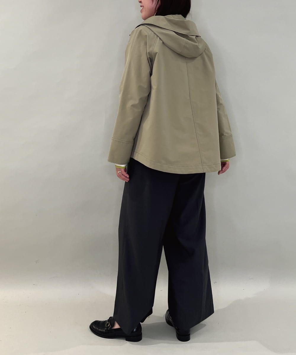 ZMLAE38160 al'aise modulation(アレーズモジュレーション) 【セットアップ対応】ツータックデザインワイドパンツ ダークグレー