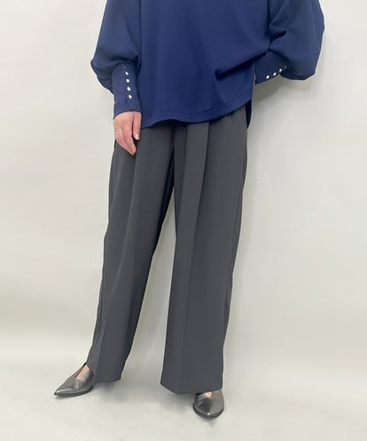 ZMLAE38160 al'aise modulation 【セットアップ対応】ツータックデザインワイドパンツ