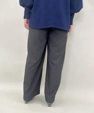 ZMLAE38160 al'aise modulation(アレーズモジュレーション) 【セットアップ対応】ツータックデザインワイドパンツ ダークグレー