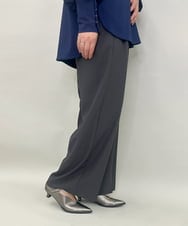 ZMLAE38160 al'aise modulation(アレーズモジュレーション) 【セットアップ対応】ツータックデザインワイドパンツ ダークグレー