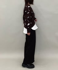 ZMLAE38160 al'aise modulation(アレーズモジュレーション) 【セットアップ対応】ツータックデザインワイドパンツ ブラック