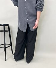 ZMLAE38160 al'aise modulation(アレーズモジュレーション) 【セットアップ対応】ツータックデザインワイドパンツ ブラック