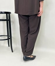 ZMLAE39148 al'aise modulation(アレーズモジュレーション) 【セットアップ対応】ツータックウエストドレープワイドパンツ ブラウン