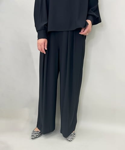 ZMLAE39148 al'aise modulation 【セットアップ対応】ツータックウエストドレープワイドパンツ