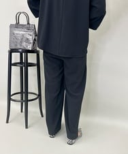 ZMLAE39148 al'aise modulation(アレーズモジュレーション) 【セットアップ対応】ツータックウエストドレープワイドパンツ ブラック