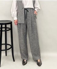 ZMLAE53180 al'aise modulation(アレーズモジュレーション) 【セットアップ対応】ツイードデザインワイドパンツ グレー