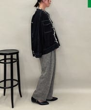 ZMLAE53180 al'aise modulation(アレーズモジュレーション) 【セットアップ対応】ツイードデザインワイドパンツ グレー