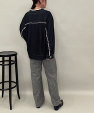 ZMLAE53180 al'aise modulation(アレーズモジュレーション) 【セットアップ対応】ツイードデザインワイドパンツ グレー