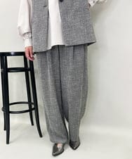 ZMLAE53180 al'aise modulation(アレーズモジュレーション) 【セットアップ対応】ツイードデザインワイドパンツ グレー