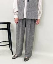 ZMLAE53180 al'aise modulation(アレーズモジュレーション) 【セットアップ対応】ツイードデザインワイドパンツ グレー