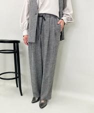 ZMLAE53180 al'aise modulation(アレーズモジュレーション) 【セットアップ対応】ツイードデザインワイドパンツ グレー