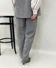 ZMLAE53180 al'aise modulation(アレーズモジュレーション) 【セットアップ対応】ツイードデザインワイドパンツ グレー