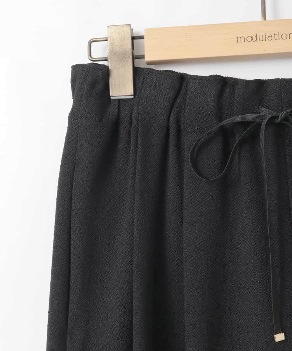 ZMLAE53180 al'aise modulation(アレーズモジュレーション) ツイードデザインワイドパンツ ブラック