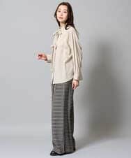 ZMLAH08168 al'aise modulation(アレーズモジュレーション) チェックワイドタックパンツ ブラック