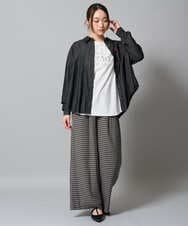 ZMLAH08168 al'aise modulation(アレーズモジュレーション) チェックワイドタックパンツ ブラック