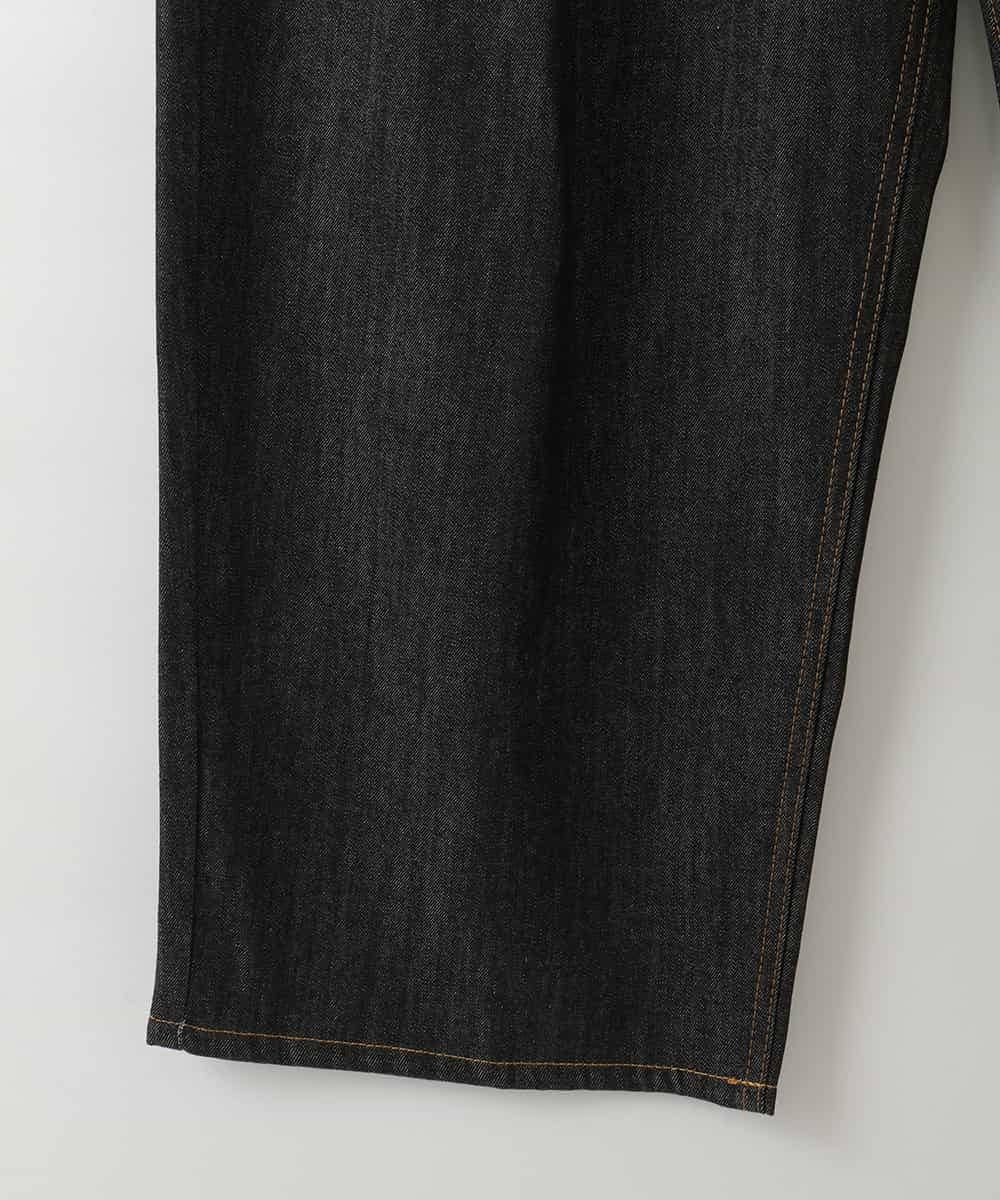 ZMLAH27150 al'aise modulation(アレーズモジュレーション) ウエストタックバレルデニムパンツ ブラック