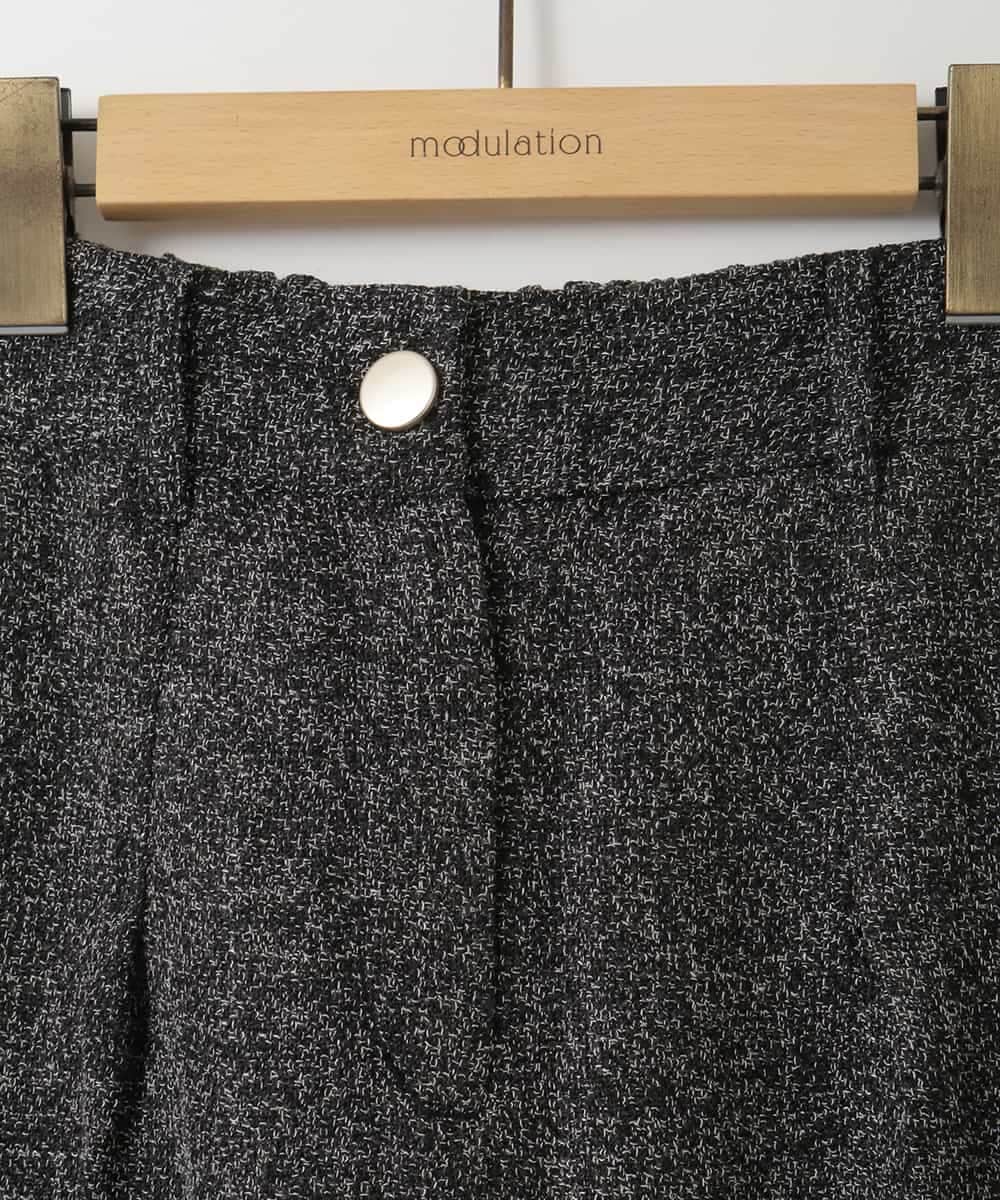 ZMLAH35120 al'aise modulation(アレーズモジュレーション) ツイードワイドパンツ ダークグレー