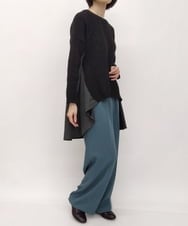 ZMLAT21130 al'aise modulation(アレーズモジュレーション) ワイドシルエットセンタープレス パンツ ブルー