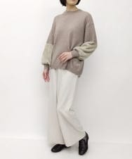 ZMLAT23138 al'aise modulation(アレーズモジュレーション) ストレッチワイドパンツ アイボリー