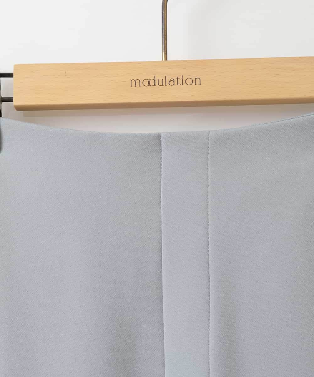 ZMLAT23138 al'aise modulation(アレーズモジュレーション) ストレッチワイドパンツ ライトブルー