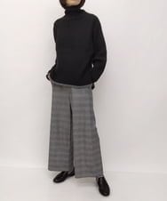 ZMLAT25160 al'aise modulation(アレーズモジュレーション) グレンチェックワイドパンツ ライトグレー