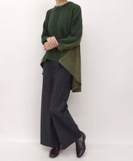 ZMLAT25160 al'aise modulation(アレーズモジュレーション) グレンチェックワイドパンツ ダークグレー
