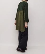 ZMLAT25160 al'aise modulation(アレーズモジュレーション) グレンチェックワイドパンツ ダークグレー