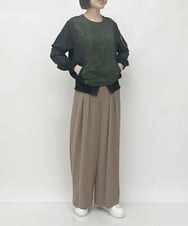 ZMLAW13148 al'aise modulation(アレーズモジュレーション) ドレープワイドパンツ ベージュ
