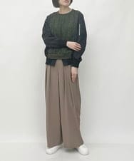ZMLAW13148 al'aise modulation(アレーズモジュレーション) ドレープワイドパンツ ベージュ