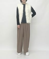 ZMLAW13148 al'aise modulation(アレーズモジュレーション) ドレープワイドパンツ ベージュ