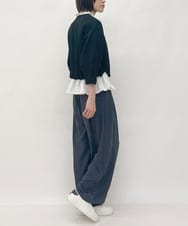 ZMLAW13148 al'aise modulation(アレーズモジュレーション) ドレープワイドパンツ ダークグレー