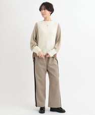 ZMLCB20128 al'aise modulation(アレーズモジュレーション) サイドフリンジラインパンツ ベージュ