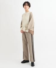 ZMLCB20128 al'aise modulation(アレーズモジュレーション) サイドフリンジラインパンツ ベージュ